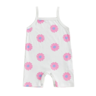 Enterizo Infantil Estampado Floral con Tirantes - Image 12