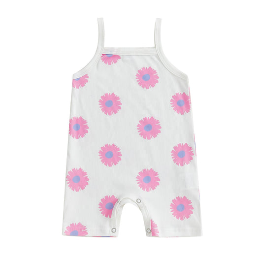 Enterizo Infantil Estampado Floral con Tirantes - Image 12