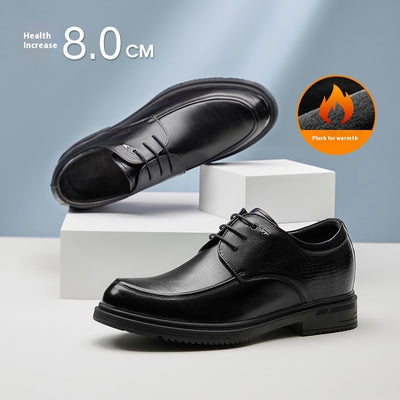 Zapatos Derby de Cuero Genuino con Alzas de 8cm para Hombre - Calzado Formal Ejecutivo - Image 10