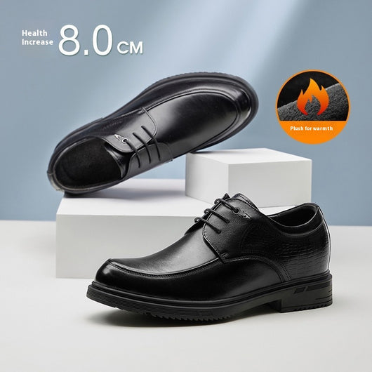 Zapatos Derby de Cuero Genuino con Alzas de 8cm para Hombre - Calzado Formal Ejecutivo - Image 10