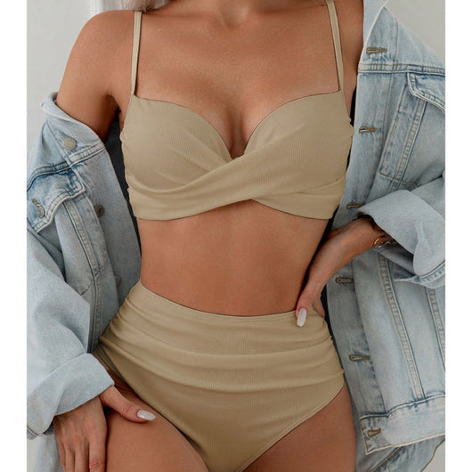 Traje de Baño Bikini Cintura Alta con Refuerzo de Acero para Mujer - Image 8