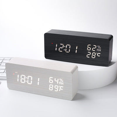 Reloj Digital LED con Control Remoto, Temperatura y Humedad - Image 3
