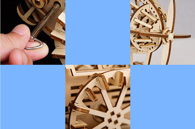Modelo 3D de Transmisión de Engranajes de Madera - Airship Steampunk - Image 9
