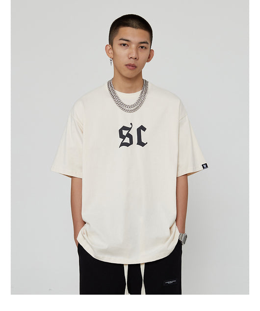Camiseta Estampada con Letras Estilo Urbano Americano para Hombre - Image 14