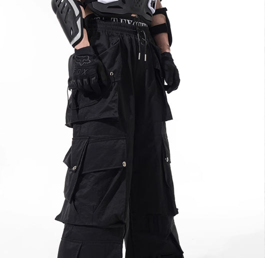 Pantalones Ejecutivos Oscuros con Bolsillos Múltiples - Image 3
