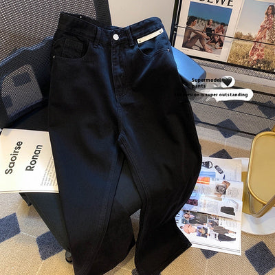 Pantalones Vaqueros Cintura Alta Ancha Rectos Efecto Limpiador - Image 10