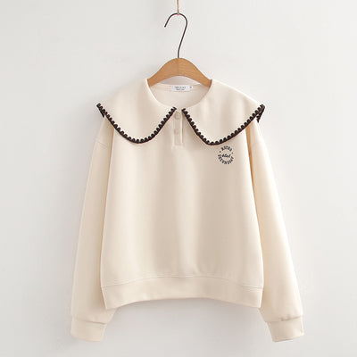 Blusa Estilo Universitario Cuello Occidental Suelta y Versátil - Image 4