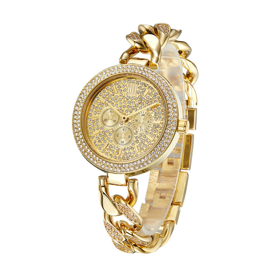 Reloj Hip Hop Cadena Cubana Diamantes Cuarzo - Image 5