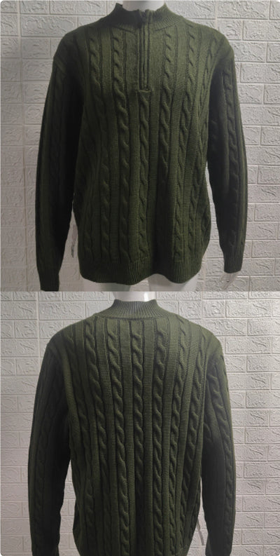 Suéter de Punto Entallado con Cierre y Cuello Mock Neck - Image 10