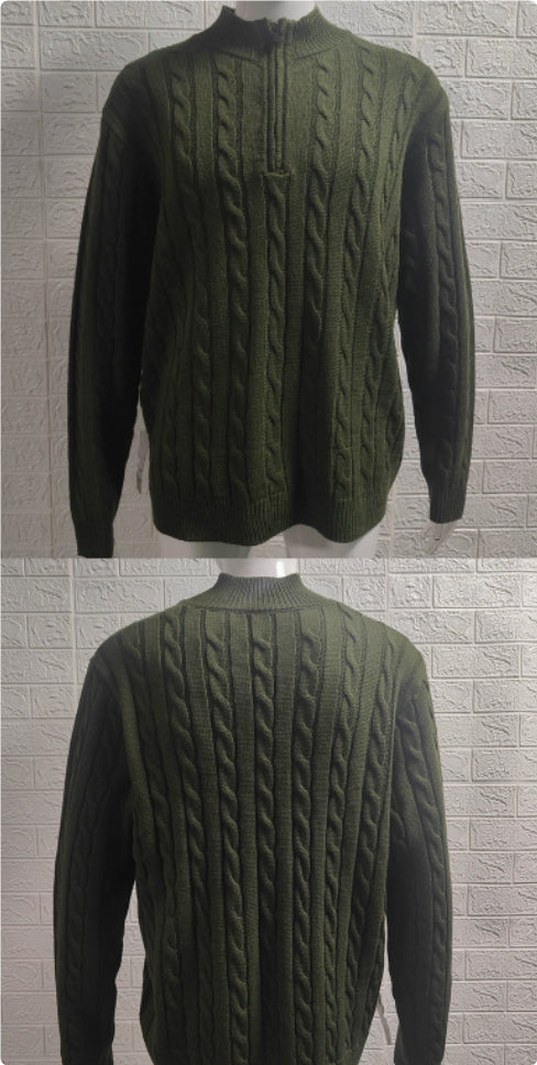 Suéter de Punto Entallado con Cierre y Cuello Mock Neck - Image 10