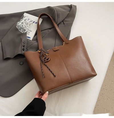 Bolsa Tote Retro Texturizada de Gran Capacidad para el Hombro - Image 7