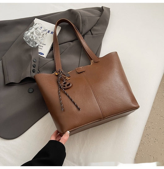 Bolsa Tote Retro Texturizada de Gran Capacidad para el Hombro - Image 7