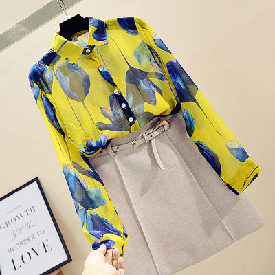 Blusa Estampada de Gasa Ligera para Mujer - Image 8