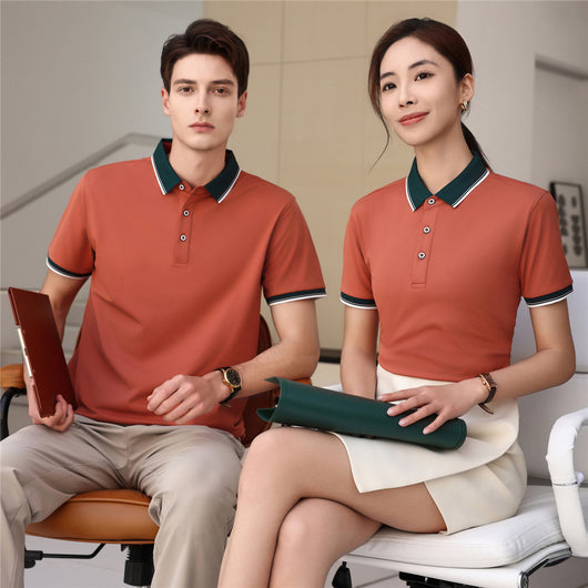 Polo Elástico de Algodón con Combinación de Colores - Image 24