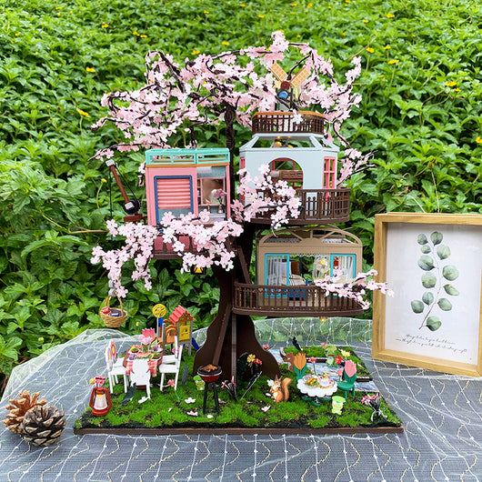 Casa de Árbol Sakura: Puzzle 3D de Madera Artesanal con Sonido Estéreo - Image 6