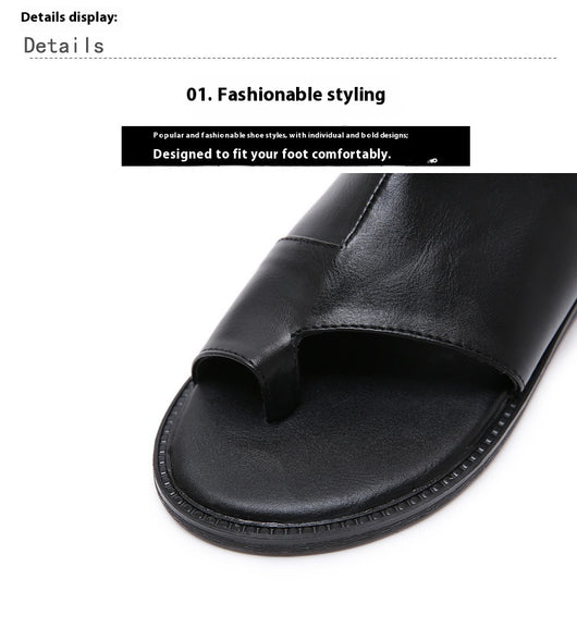 Sandalias Planas Cómodas con Anillo de Dedo para Mujer - Image 9