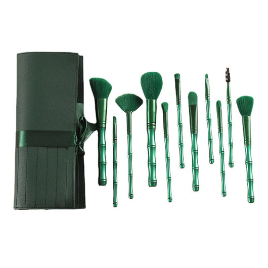 Set de 11 Brochas de Maquillaje con Mango de Bambú y Cerdas Suaves - Image 9