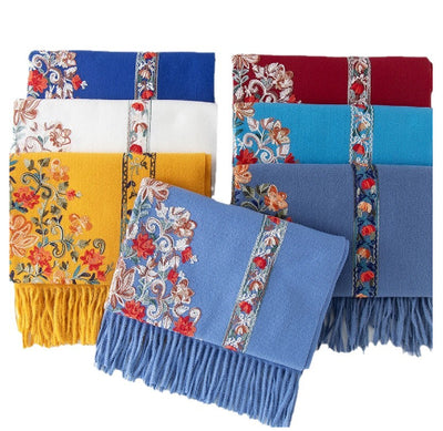 Chal Tejido con Bordado Étnico para Mujer - Image 19