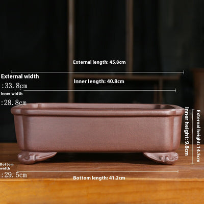 Maceta Rectangular de Arena Púrpura para Bonsái Clásico Interior y Exterior - Image 3