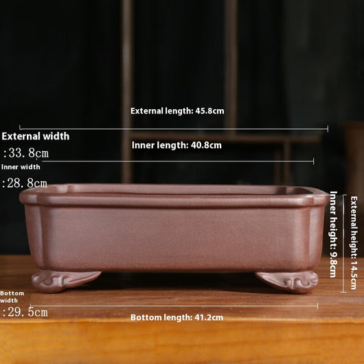 Maceta Rectangular de Arena Púrpura para Bonsái Clásico Interior y Exterior - Image 3