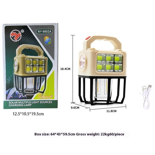 Lámpara Solar Portátil para Camping - Luz Multifuncional para Tienda de Campaña - Image 5
