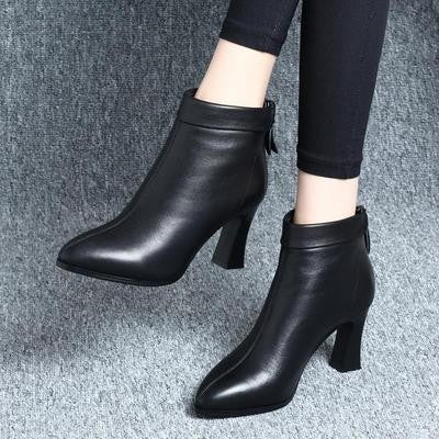 Botas Cortas para Mujer con Tacón Grueso y Medio - Image 2