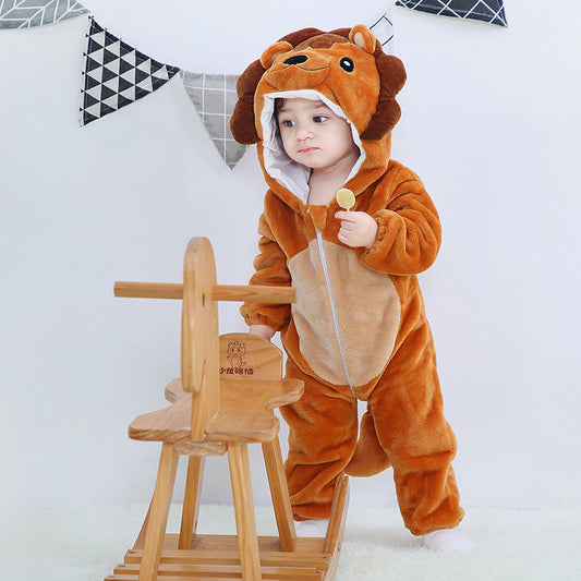 Mameluco Franela Estampado Animales para Bebé 3 Años - Ropa Otoño Europea