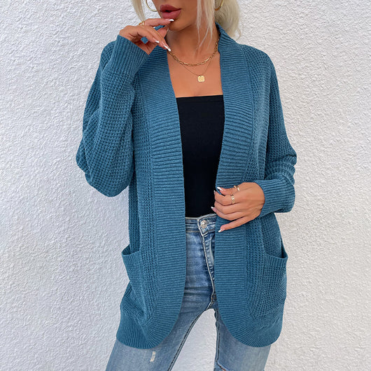 Suéter Tejido para Mujer con Bolsillos Curvos y Dobladillo Elegante - Image 7
