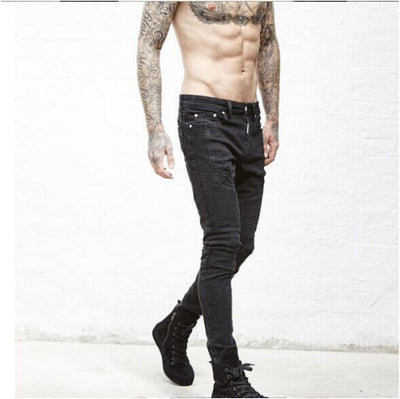Jeans Biker Ajustados con Roturas para Hombre - Image 6