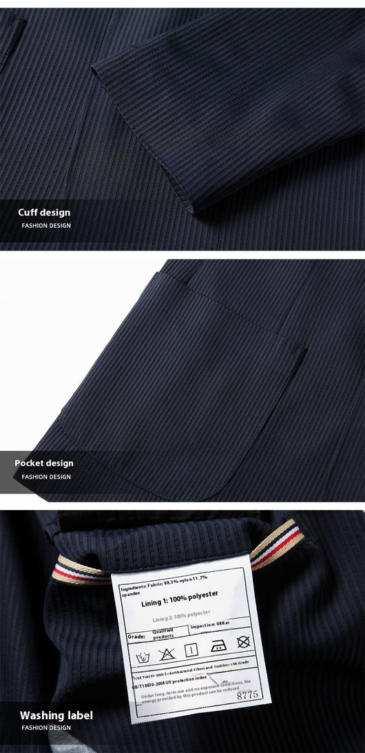 Blazer Ejecutivo Elástico de Color Liso para Hombre - Image 10