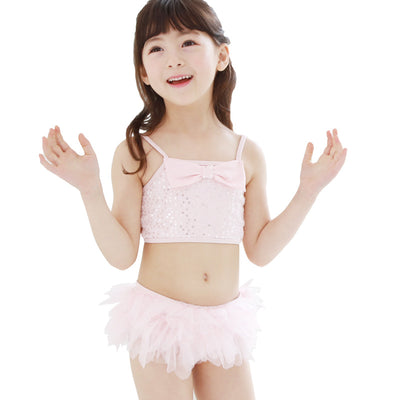 Traje de Baño Niña con Falda de Encaje y Abertura - Image 4