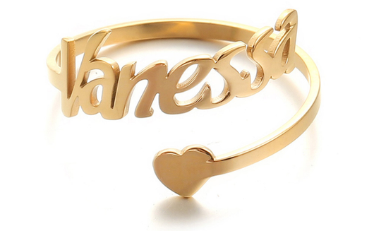 Anillo Personalizado de Acero Titanio con Letras en Acero Inoxidable - Image 4