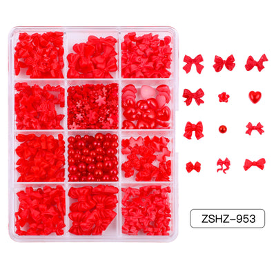 Set de Adornos Navideños de Resina con Lazos y Moños Mixtos - Image 19