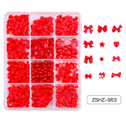 Set de Adornos Navideños de Resina con Lazos y Moños Mixtos - Image 19