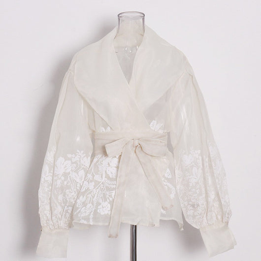 Blusa Vintage Estilo Francés Elegante para Mujer - Image 15