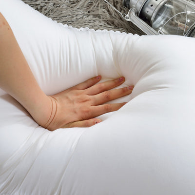 Almohada de Algodón Puro con Terciopelo de Pluma - Blanca - Image 2