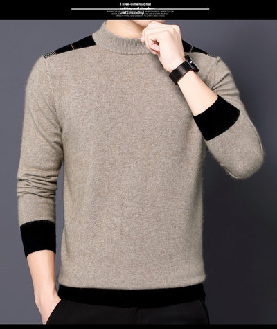 Suéter Cuello Alto Reversible de Terciopelo Manga Larga para Hombre - Image 20
