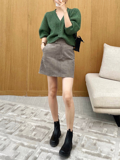 Falda Tubo Cuero Genuino Cintura Alta - Colección Primavera Otoño - Image 10