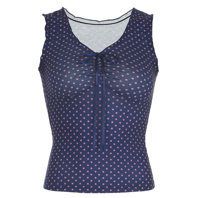Blusa Sin Mangas Tejida con Estampado de Lunares - Image 5