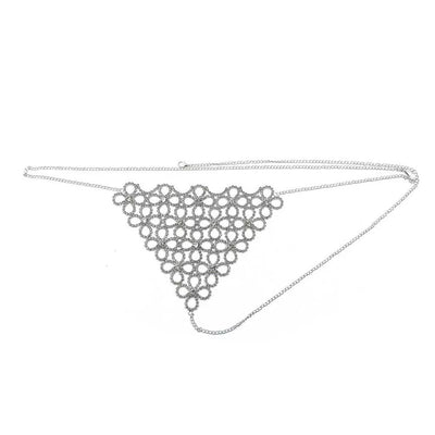 Bikini con Cadena de Flores Huecas y Cristales Brillantes - Image 2