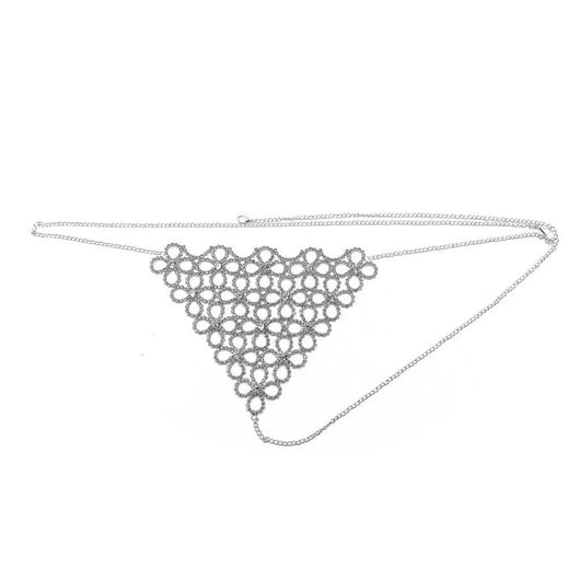 Bikini con Cadena de Flores Huecas y Cristales Brillantes - Image 2