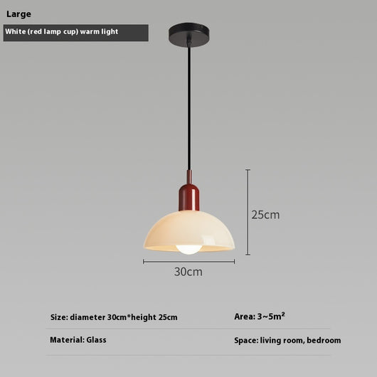 Lámpara Colgante Bauhaus Retro de Cristal para Restaurante - Image 6