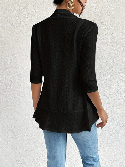 Cardigan Hueco Elegante para Mujer - Diseño Moderno Cruzado - Image 23