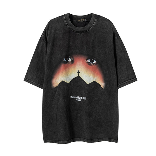 Camiseta Estampada con Retrato para Hombre
