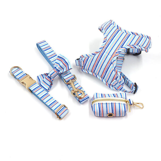 Set de Arnés Pecho y Espalda con Estampado Rayas + Bolsas Desechables para Mascotas - Image 14