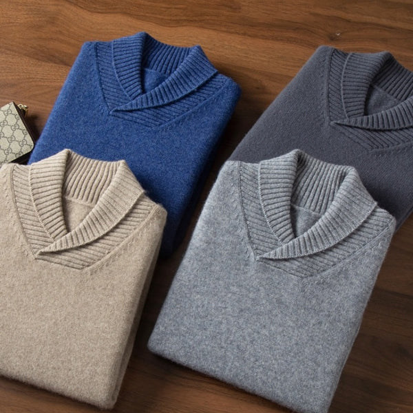 Suéter Tipo Saco de Cachemira para Otoño e Invierno
