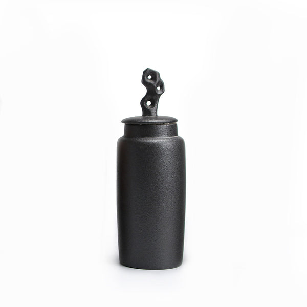 Recipiente de Té Cerámico Retro Chino Hermético con Decoración Tradicional