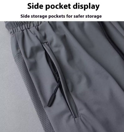 Pantalones Ice Silk Estilo Hong Kong para Hombre - Verano Ligero y Holgado - Image 14