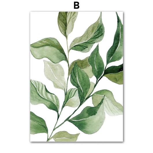 Lámina Decorativa Hoja Monstera Acuarela Verde - Image 6
