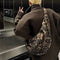Bolsa Bandolera Estampado Leopardo con Pliegues